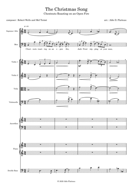 The Christmas Song (chestnuts Roasting On An Open Fire) (arr. Aldo D. Platteau)
