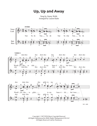 Up, Up And Away (arr. Lauren Kahn)