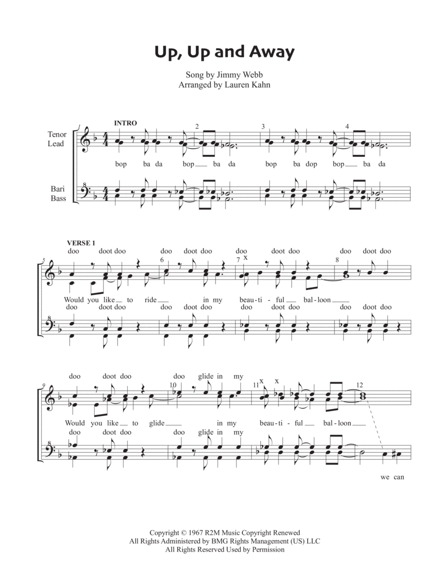 Up, Up And Away (arr. Lauren Kahn)