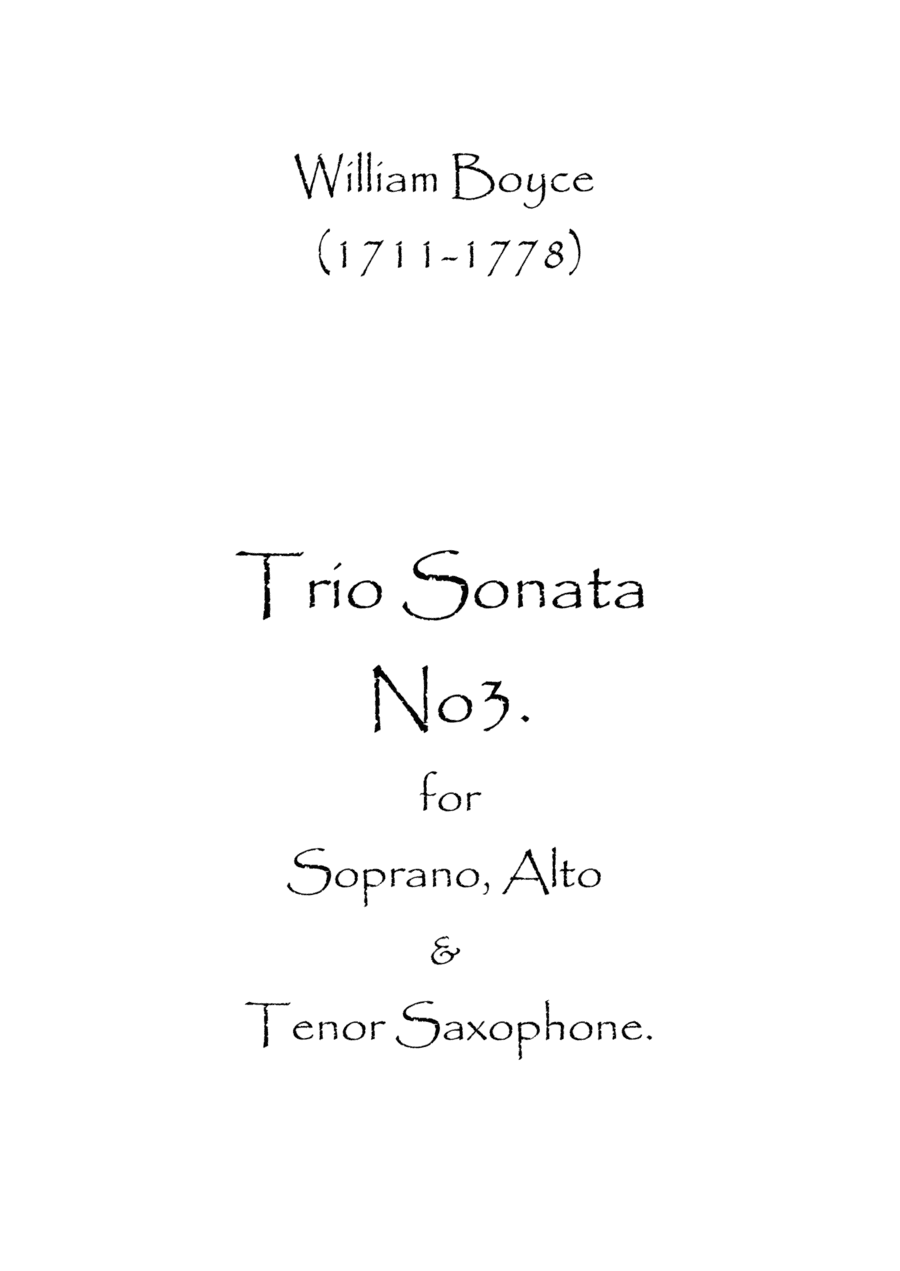 Trio Sonata No.3 (arr. Spence Bundy)