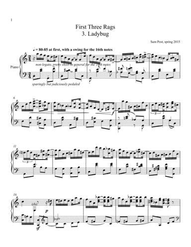 Ladybug Rag, op. 9, #3
