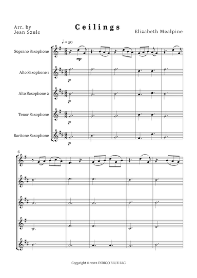 Ceilings (arr. Jean Szulc)