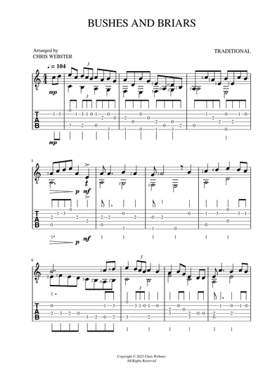 Bushes and Briars (arr. Chris Webster)