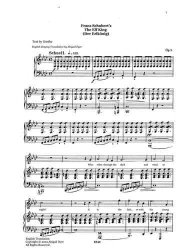 Der Erlkönig (The Elf King) English Version (arr. Abigail Dyer)
