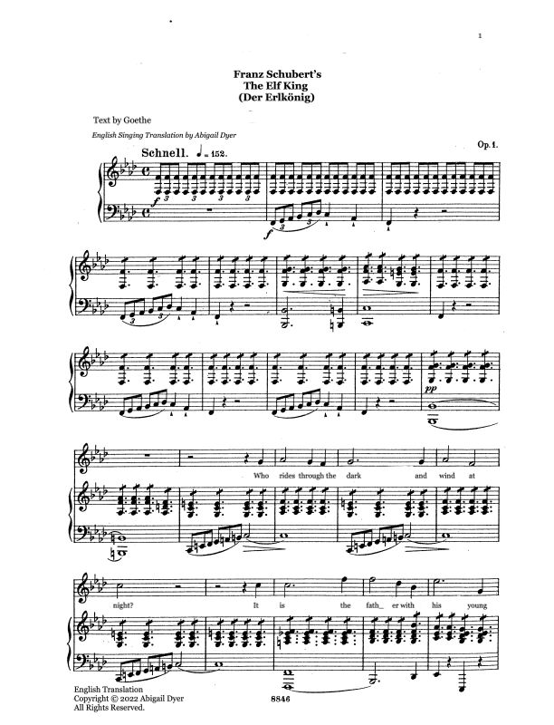 Der Erlkönig (The Elf King) English Version (arr. Abigail Dyer)