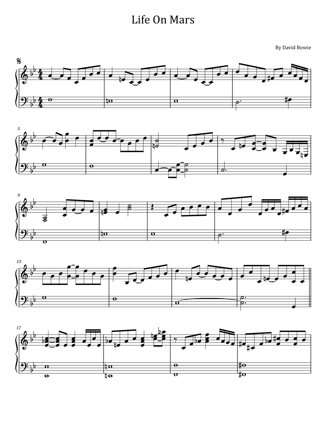 Life On Mars (arr. poon)