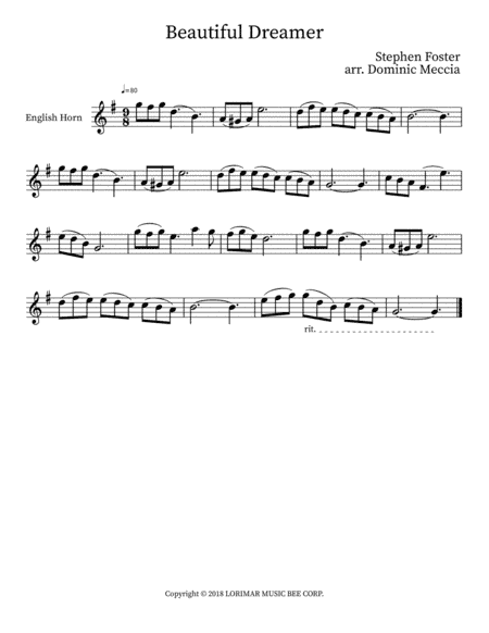 Beautiful Dreamer (arr. Dominic Meccia)