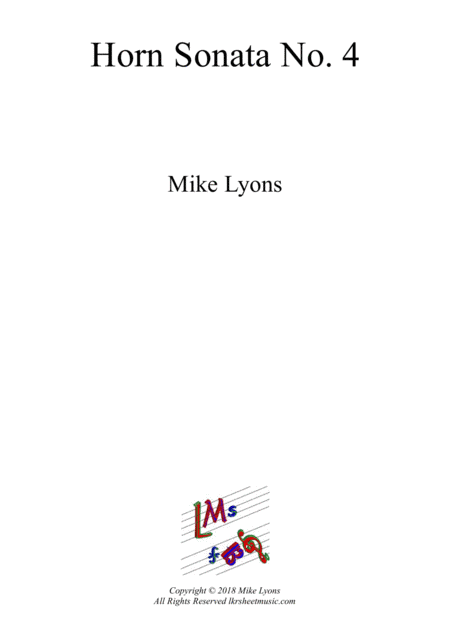 Horn Sonata No. 4 (Complete) - French Horn and Piano