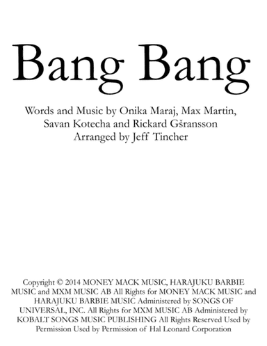 Bang Bang (arr. Jeff Tincher)