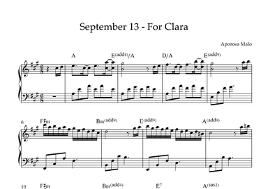 September 13 - For Clara