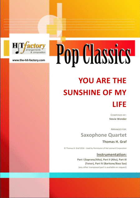 You Are The Sunshine Of My Life (arr. Thomas H. Graf)