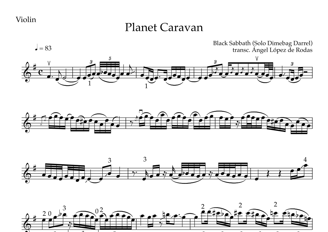 Planet Caravan (arr. Ángel López de Rodas)