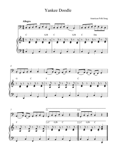 Yankee Doodle (arr. Kaiserin Rebecca)