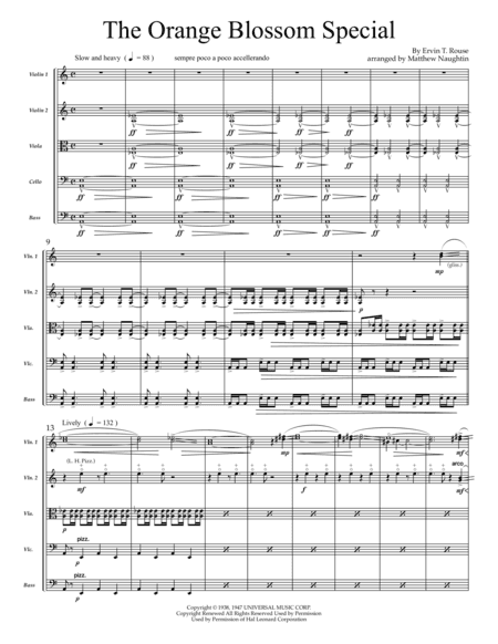 Orange Blossom Special (arr. Matthew Naughtin)
