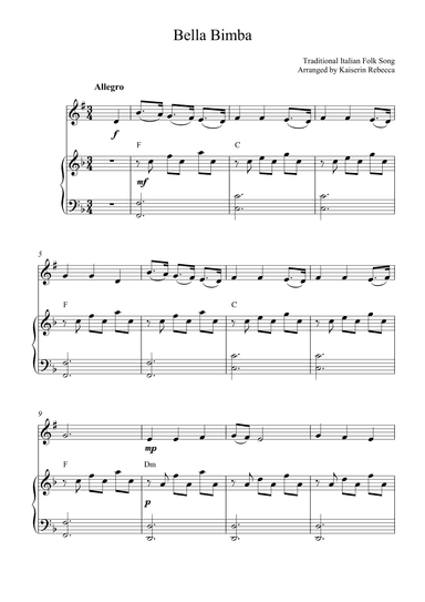 Bella Bimba (arr. Kaiserin Rebecca)