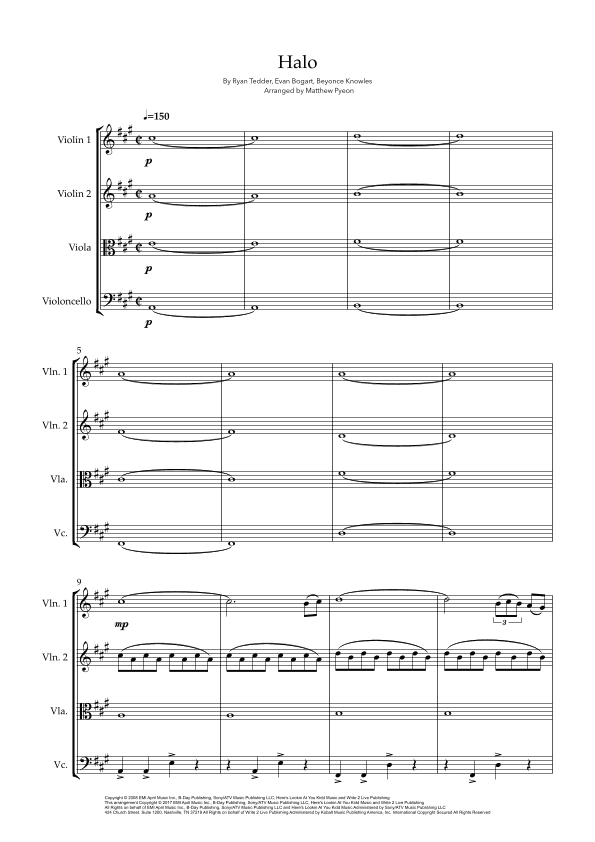 Halo (arr. Matthew pyeon)