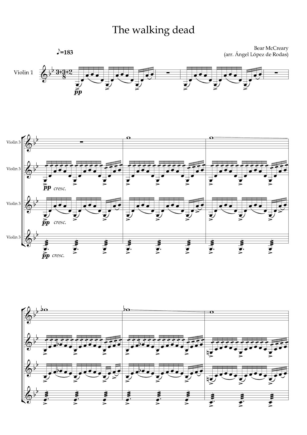 The Walking Dead - Main Title (arr. Ángel López de Rodas)