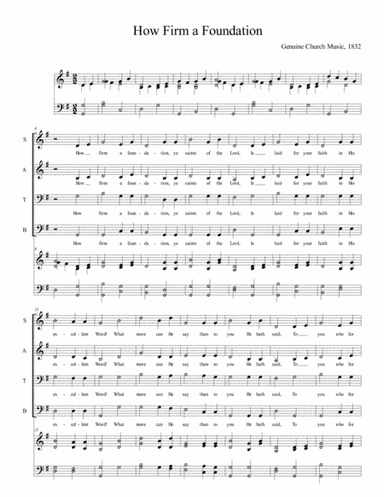 How Firm a Foundation for SATB choir (arr. Harmony Corelli)