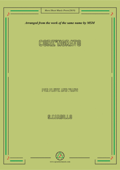 Cardillo-Core'ngrato, for Flute and Piano (arr. MSM)