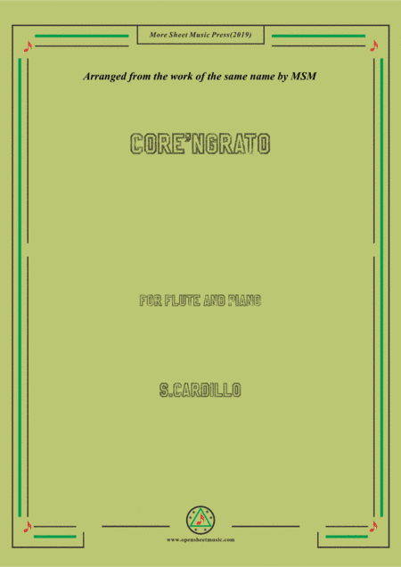 Cardillo-Core'ngrato, for Flute and Piano (arr. MSM)