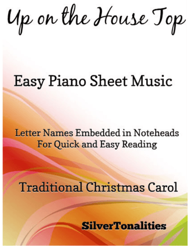 Up on the House Top Easy Piano Sheet Music (arr. SilverTonalities)