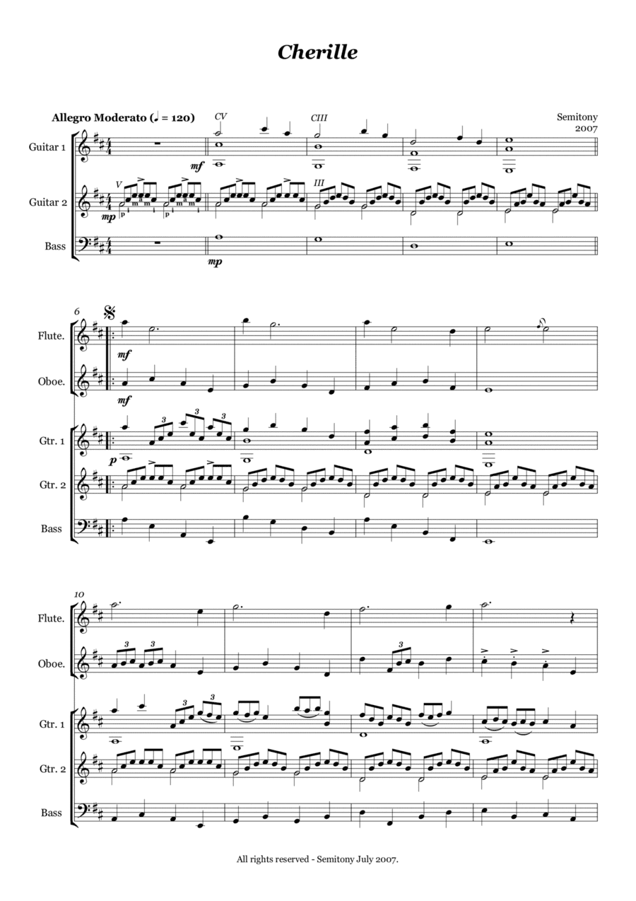 Cherille - small ensemble piece