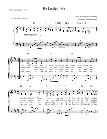 He Leadeth Me (arr. Leonora Hardy)
