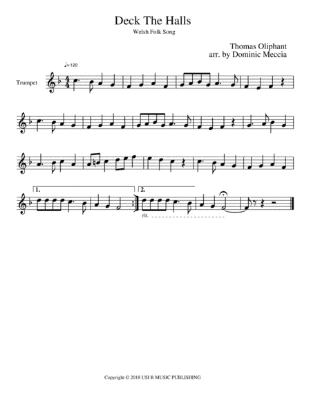 Deck The Halls (arr. Dominic Meccia)