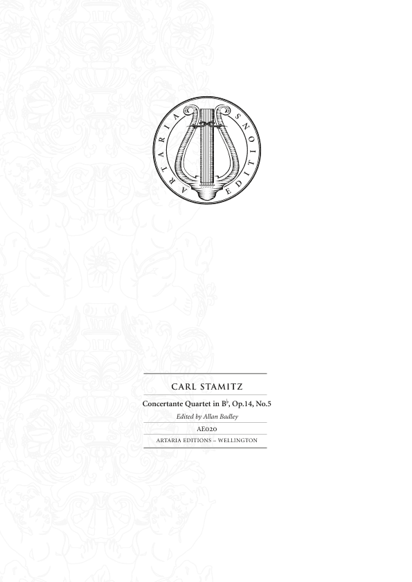 Concertante Quartet in B flat major, Op. 14, No. 5 - Score Only (arr. Artaria Editions)
