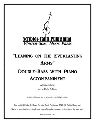 Leaning on the Everlasting Arms - Bass (arr. Elisha G. Rose)