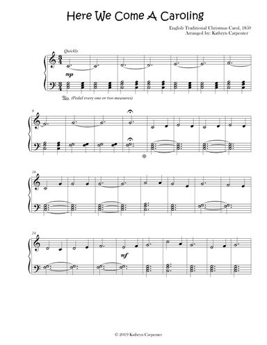 Here We Come A Caroling (arr. Kathryn Carpenter)