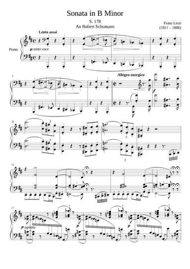 Sonata in B Minor, S. 178 (arr. Zachary Corbett)