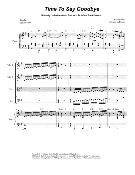 Time To Say Goodbye (arr. Stephen DeCesare)
