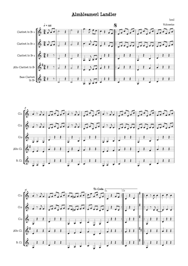 Almbleamerl Landler - Traditional (arr. Jos Peulers)
