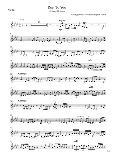 Run To You (arr. Melquisedeque C.Silva)