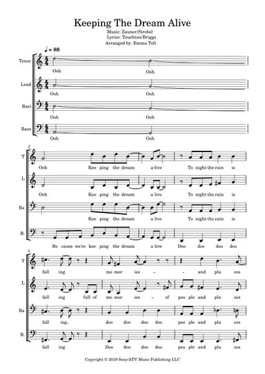 Keeping The Dream Alive (arr. Emma Tofi)