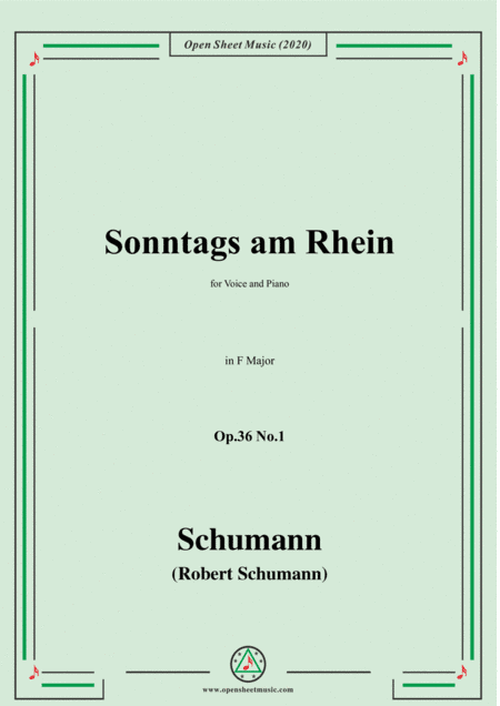 Schumann-Sonntags am Rhein,Op.36,No.1 in F Major (arr. MSM)