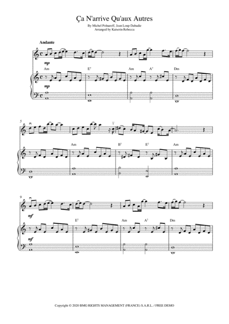 Ca N'arrive Qu'aux Autres (arr. Kaiserin Rebecca)
