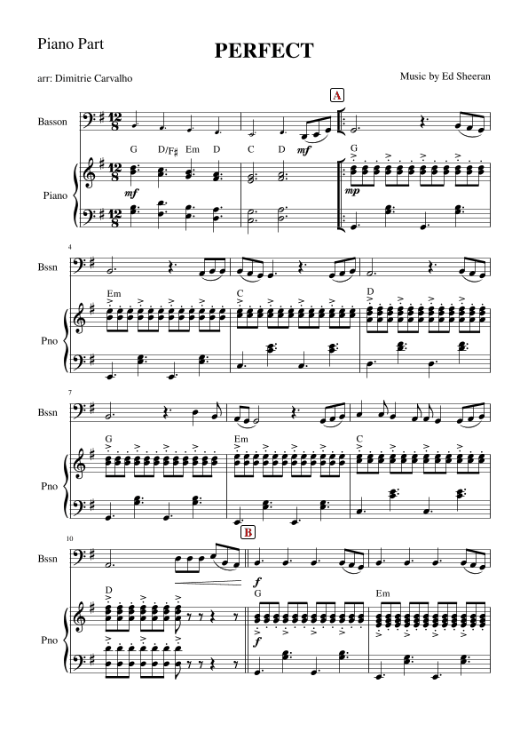 Perfect (arr. Dimitrie Carvalho)