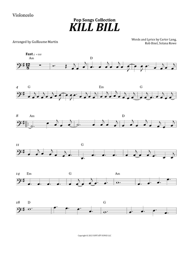 Kill Bill (arr. Guillaume Martin)