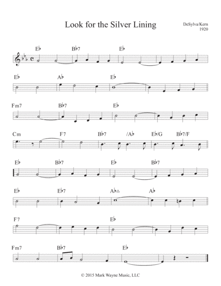 Look for the Silver Lining (arr. Mark Huxhold)