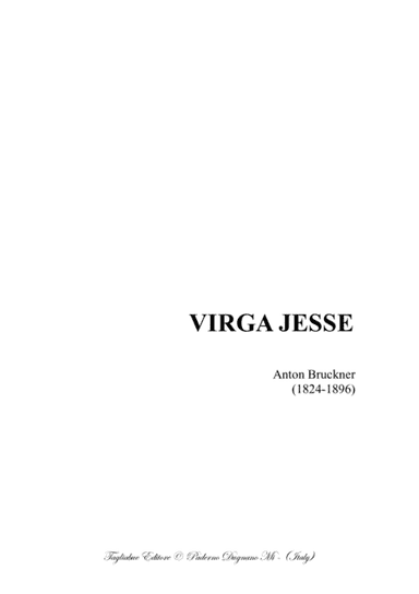 VIRGA JESSE - WAB 52 - Bruckner A. - For SATB Choir (arr. Renato Tagliabue)