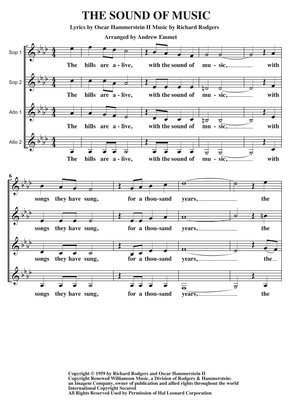 The Sound Of Music (arr. Andrew Emmet)