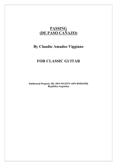 PASSING (DE PASO CAÑAZO)