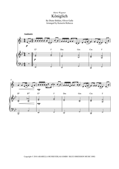 Koeniglich (arr. Kaiserin Rebecca)