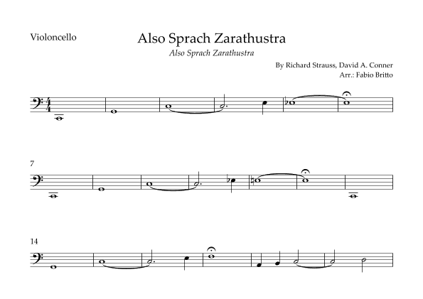 Also Sprach Zarathustra (arr. Fabio Britto)