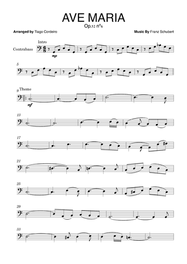 Ave Maria Op.52 nº6 (arr. Tiago Cordeiro)