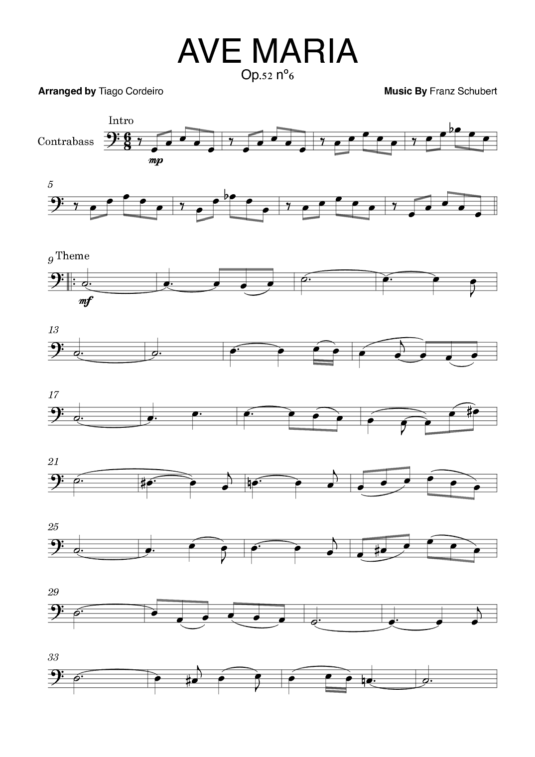 Ave Maria Op.52 nº6 (arr. Tiago Cordeiro)