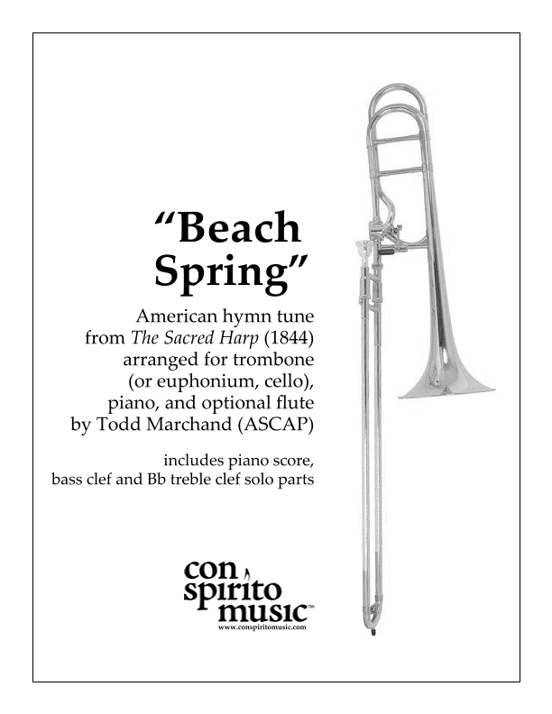 Beach Spring — trombone, piano, opt. flute (arr. Todd Marchand (ASCAP))