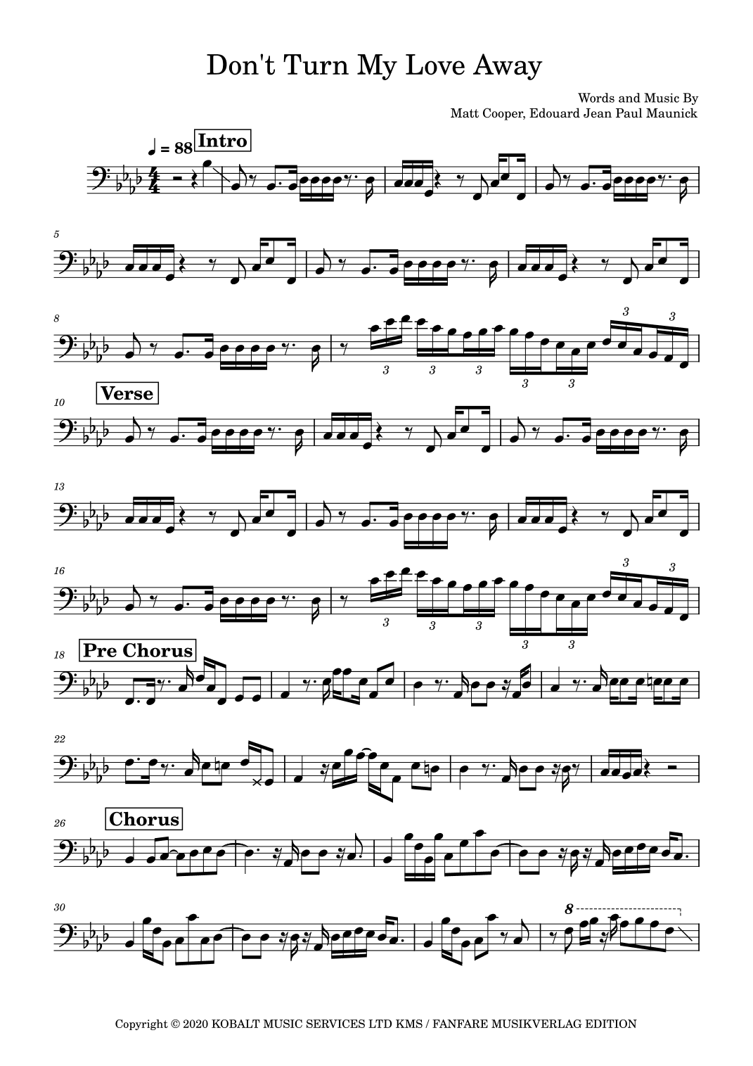 Don't Turn My Love Away (arr. Marcus Gram Jacobsen)